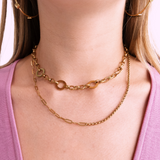 Circle Link Necklace – Gold